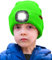 ATNKE Kids LED Beleuchtete Mütze mit Licht,Wiederaufladbare USB 4 LED Laufmütze Extrem Heller Lampe Winter Warme Stricken Mütze Großartig Geschenke für Jungen und Mädchen/Fluorescent Green
