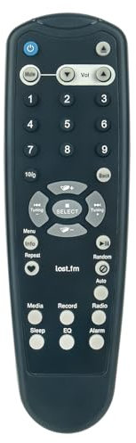 ALLIMITY Fernbedienung Ersatz passend für Roberts Digital Clock Radio System MP-43, MP Sound 43, Mp43 DAB, Mp43 RM, Mp43 CD