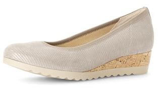 Gabor Damen Keilpumps, Frauen Absatzschuhe,Leichte Mehrweite (G),Keilabsatz,Wedge-Heel,klassisch,elegant,Muschel(Kork/musch),40 EU / 6.5 UK