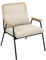 SVITA THEA Loungesessel Rattansessel Retrosessel Rattan Holz Indoor Vintage skandinavisch modern Wohnzimmer Lesezimmer Wartezimmer Creme