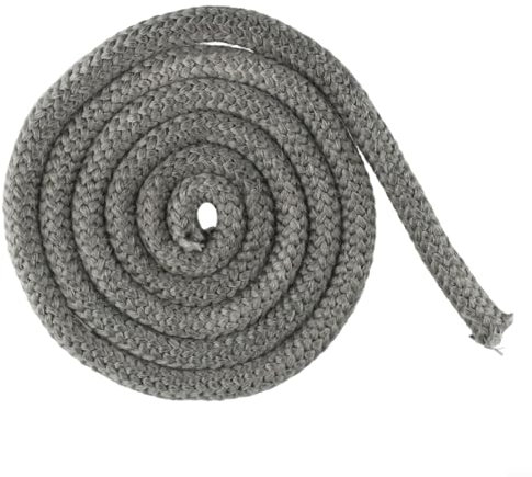Fiberglass Rope Seal, 14/16mm 2M Stove Fire Rope Wood Burning Stove Log Burner Door Seal for Boiler, Fireplace, Chimney Black (16mm)