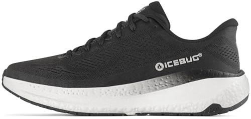 Icebug Aura RB9X Herren Laufschuh, neutral, für Straße & Waldwege, schwarz, EU 42