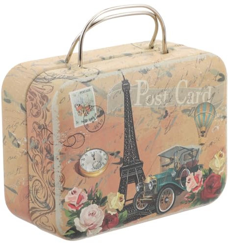 PLAFOPE Vintage Schmuckkasten Aus Retro Aufbewahrungsbox Für Wimpern Und Schmuck Praktische Kleine Truhe Mit Griff Für Kosmetik Und Accessoires Für Schmuck Und Persönliche Schätze