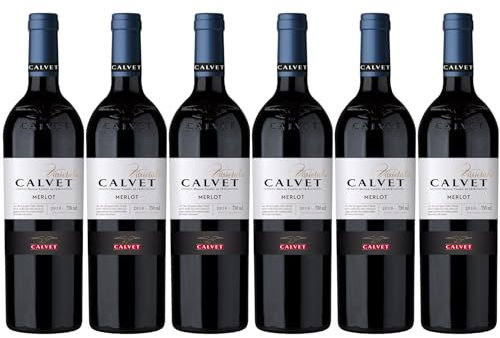 Calvet - Varietals, Merlot, Vin rouge fruité et boisé (6 x 0,75L)