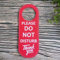Cartello per porta con scritta in lingua inglese Do Not Disturb, in pelle PU, con scritta in lingua inglese Do Not Disturb, per hotel, bar, centro commerciale, porta