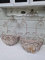 Arinosa Wandschale für Blumen Wanddekoration Shabby Chic Metall wählbar in 2 Größen, Bitte Größe wählen:Klein 29.5x15x50 cm