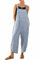BRONG Womens Overalls Casual Loose Dungarees Soft Cotton Linen Womens Jumpsuit Baggy Playsuit Adjustable Straps with Pockets