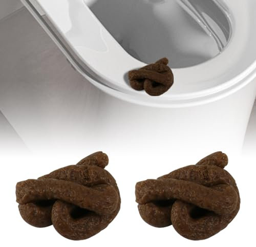 Suevut 2 Stück Kackhaufen Scherzartikel - Realistisches Fake Kacke Spielzeug für Aprilscherz, Lustige Streichrequisiten für Kinder & Erwachsene, Perfekt für Party & Halloween Streiche