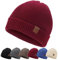 BARFULKER Winter Beanie Mütze Damen Herren Warm Gefüttert Wintermützen Thermo Strickmütze Laufmützen Dehnbare Weiche Wollmütze Unisex Hat,Rot