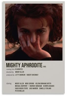 ijshndgn Poster, Motiv: Mighty Aphrodite, Vintage-Kunst-Cover, Raumdekoration, ästhetisch für Schlafzimmer, Wohnzimmer, Wände, ästhetisches Poster, 50 x 75 cm, ungerahmter Stil