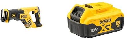 DEWALT DCS367N-XJ Brushless XR Compact Reciprocating Saw, Multi + DEWALT Battery