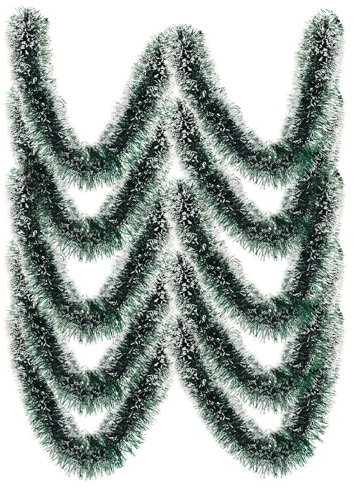 Hinapan 5 Stück Weihnachtsgirlande, Weihnachtsbaumschmuck Weihnachts Lametta, Künstliche Tannengirlande Tannengrüne Weihnachtsgirlande (2 Meter Pro Stück)