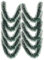 Hinapan 5 Stück Weihnachtsgirlande, Weihnachtsbaumschmuck Weihnachts Lametta, Künstliche Tannengirlande Tannengrüne Weihnachtsgirlande (2 Meter Pro Stück)