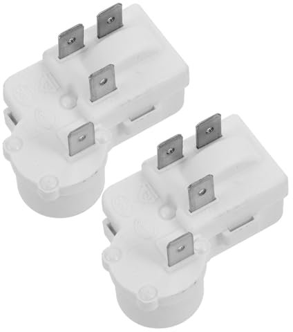 GOOHOCHY Pin Refrigerator Compressor Overload Protector Relay Ptc Starter Replacement Fridge Freezer Parts