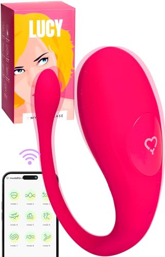 MySecretCase Leise Vibration Eier mit App – Vibro Ei für Paare, Sex Unterwegs, Sexspielzeug G Punkt Frau, Vibrator Fernbedienung Sextoy, Fernsteuerung Mini Paarvibrator (Lucy)