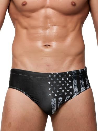 Arcweg Maillot de Bain Homme Slip Doublure avec Rembourré Souple Amovible Cordon de Serrage Réglable Confortable