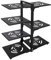 CROWNSHOP Pots and Pans Organiser Rack Adjustable Non-slip Dividers Pan Organiser for Cupboard Saucepan Storage Organizer Rack for Kitchen Counter Cabinet (7-Tier)