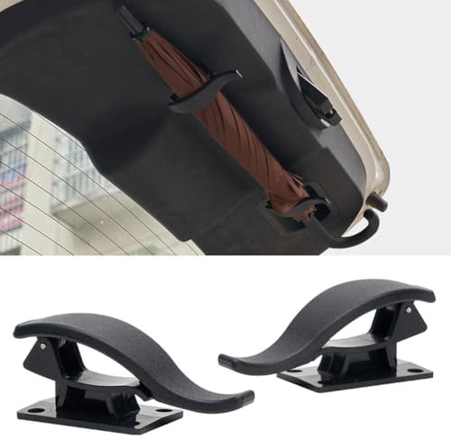Lot de 2 supports de parapluie en plastique pour coffre de voiture, support de parapluie, organisateur de coffre pour accrocher un parapluie, une canne à pêche, un sac à main, un sac de courses