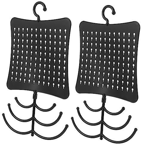 Holibanna 2pezzi Portagioie Da Muro Organizer Appendibile Per Orecchini e Collane Struttura Resistente e Salvaspazio Per Esposizione e Ordine in Casa Colore Nero