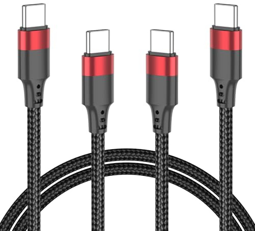 Bkduice USB C auf USB C Kabel 1m, 2 Stück PD 3.0 60W USBC auf USBC Ladekabel Nylon USB-C Schnellladekabel für iPhone 17/16/15 Pro/Max iPad Pro/Air Samsung Galaxy S25/S24/A55/A16 Moto G34