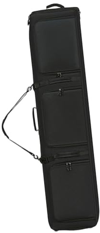 pistro Skitasche und Skischuhtasche mit Rollen, Staubdicht, Robustes PE-TPU-Material für Ski, Schuhe & Outdoor-Aktivitäten- Schwarz