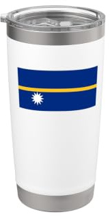 Nauruische Flagge von Nauru Doppelwandiger Edelstahl-Thermobecher