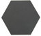 Epicurean Display Hexagon Servier-/Schneidebrett Sechseck 33x28,5x0,6cm in schwarz, Holzfiberlaminat, 33 x 28.5 x 0.6 cm