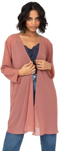 likemary Cardigan Donna Lungo e Trasparente - Eleganti Copricostume in Chiffon - Giacche Leggere da Donna - Aperto Anteriore & Manica Lunga