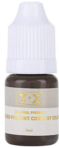 8 ML Flasche Professionelle Semi Permanent Tattoo Tinte, Microblading Pigmenttinte Semi-Permanent für Makeup Augenbrauen Lippen Eye Line Tattoo Farbe(Schwarz & amp; Kaffee (Augenbraue))