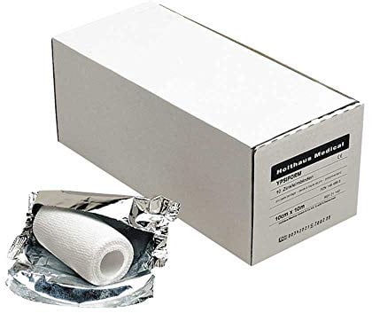 Holthaus Medical YPSIFORM Zinkleimbinde, Binde, Stützverband, längselastisch, halbstarr, 10cmx5m, 10St