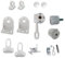 TENDAGGIMANIA Kit Accessori Tende da Sole Tenda a Rullo per Esterni a Caduta Colore Bianco 9010 - Ricambi tempotest Tende da Sole per Esterno per Rullo Diametro 70 MM