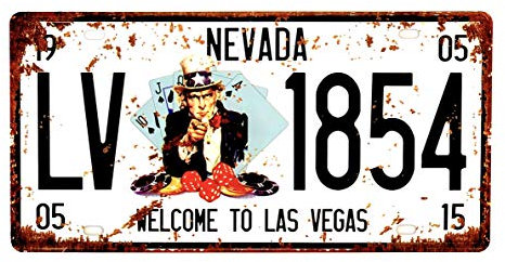 DiiliHiiri Vintage Wall Number Plate Tin Sign Creative Design Bar Pub Cafe Decoration