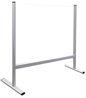 FRANKEN Thekenaufsatz, Acryl, transparent, 1000 x 650 mm, freistehender Spuck-, Nies- und Hustschutz, TAP10065