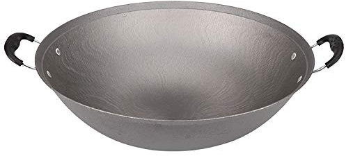 NO Nessun vapori wok in acciaio inox pentola binaurale padella antiaderente rivestito