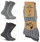 MOUNTREX Alpaka Socken, Wollsocken für Damen, Herren - Stricksocken - 2 Paar, Grau/Dunkelgrau (Dick - wie gestrickt), 39-42
