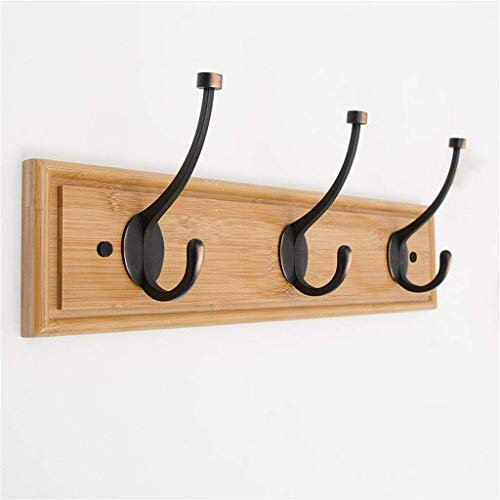 BHBXZZDB Wandgarderobe Garderobe Bambus Wandgarderobe Schwimmendes Regal Langlebig Nostalgisch Doppelhaken Designer Garderobe Dekorative Kleidung/Hut/Tasche/Handtuch/Schlüssel/Robe Haken fü