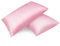 Fittia 2er-Set Satin Kissenbezug Premium Kopfkissenbezug Kissenhülle Haar- und Hautpflege Seidig mit Reißverschluss, Rosa, 40x60cm