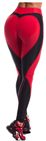 Gellmall Damen Butt Leggings High Waist Herz-Po Yoga Hose Jogginghose Push Up Fitnesshose Frauen Leggins Gym Workout Tights Weich Elastisch Sporthose M