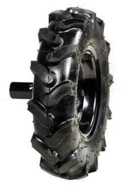 Ama Coppia di Ruote Pneumatiche per Motozappa – Compatibili con Modelli MTZ80 e MTZ100G, Diametro 400 mm, Cerchio 8 Pollici, Mozzo Robusto 175 mm