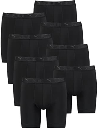 PUMA Lange Boxershorts Herren 8er Pack Sport Mikrofaser + elastisch/Funktionsunterhosen Männer (S - XL)