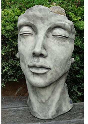 Vidroflor Gartenfigur | Gesicht ''Frau'' klein | B/H: 25/50 cm | 15 kg | aus massivem Steinguss