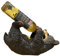 G&H Decor - Adorable 12 Inch Black Bear Wine Bottle Holder Figure – Hand Painted Bears Figurine with Amazing Detail - Kitchen Countertop or Tabletop Animal Bottle Holder Ornament – Cute Wne Gift