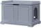 Abician Maison de Toilette pour Chat Meuble Cache Litière en Bois MDF Armoire de Rangement Minimaliste à Doubles Portes avec Accès Latéral Trous d’aérations 75,5× 51× 52,5 cm Gris