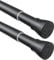 Extendable Curtain Poles 2Pcs Shower Rail 70-130cm Tension Rods for Curtains Shower Curtain Rod Shower Pole Tension Rod Curtain Pole No Drilling Black Diameter:22mm