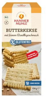 HAMMERMÜHLE Bio Butterkekse, Vanillegeschmack, 130g (12er Pack)