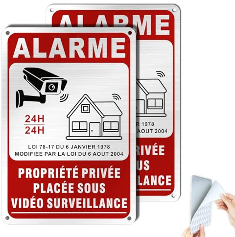 Sinmao - Panel de aluminio para alarma de vídeo (15 x 22 cm, 24 x 2 cm, 24 x 2 unidades)