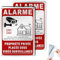 Sinmao - Panel de aluminio para alarma de vídeo (15 x 22 cm, 24 x 2 cm, 24 x 2 unidades)
