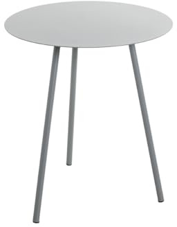 HAKU Beistelltisch rund grau Metall runder Couchtisch klein - Maße: H 45 x Ø 40 cm Style: Modern