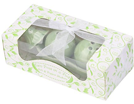 Gewürzdose, zwei Erbsen in Keramikstreuer, Hochzeit, Party, Geschenk-Set, Gläser, Kunststoff, leer, 237 ml
