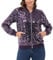 ANNA-KACI Pailletten Rib Rop Langarm Reißverschluss Tasche Bomberjacke Jacke Für Damen, Lila, Medium